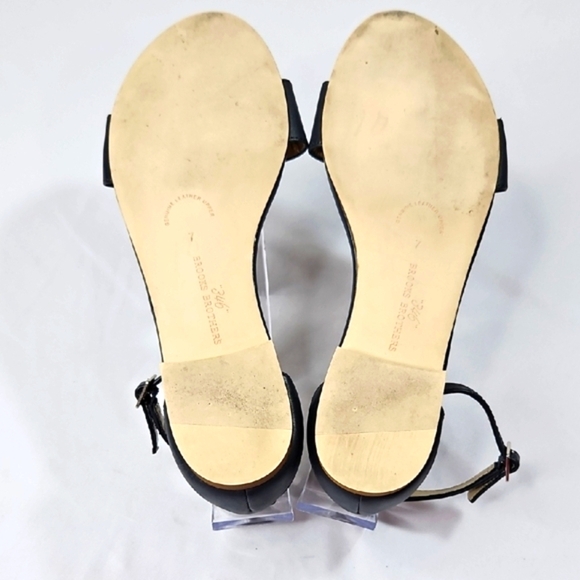 Brooks Brothers 340 Navy Blue Ankle Strap Women's Sandals Size 7 - Picture 4 of 6